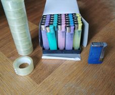 bulk sellotape, lighters & air freshners