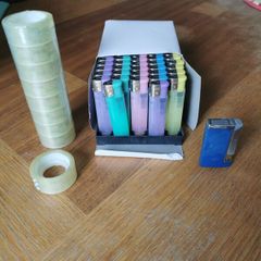 bulk sellotape, lighters & air freshners