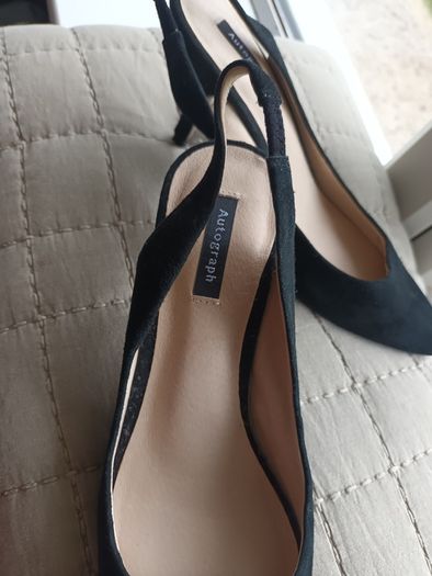 Black suede sling backs euro 38 Autograph, M & S