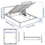White Ikea Malm ottoman double bed Image 3