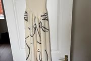 Zara X Dina art deco cream dress size S