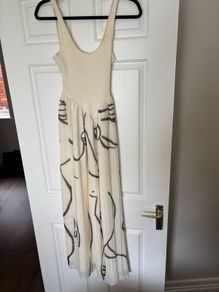 Zara X Dina art deco cream dress size S