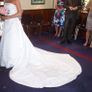White Wedding Dress and Veil Image 4