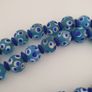 Antique Venetian Style Thousand Eyes Blue Eyes Glass Beads Necklace Image 9