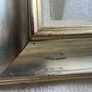 Silver gilt/champagne gold wood moulding picture frame with an off-white textured linen/canvas insert (liner) Image 5