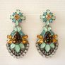 Art Deco Vintage Style Ebony Crystal Drop Earrings Image 2