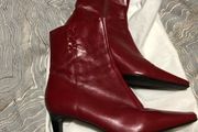 Ladies red leather boots size 5 reduced