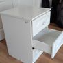 White 3-Drawer Bedside Locker Image 3
