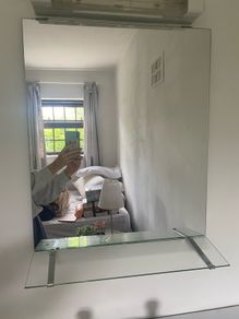 Mirror with shelf