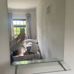Mirror with shelf