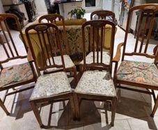 Antique Oak Chairs x 6