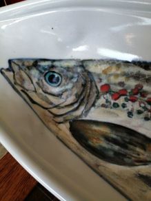 Highland Stoneware Scotland Salmon Dish
