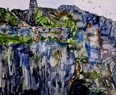 bull rock co cork watercolour