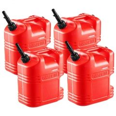 Fuel Container, 19 L, Gas Tank with Spout & Clear Scale, 15 L/min Max Flow Rate, Secure & Leak-proof, Portable Flat Fluid Container for Most Cars Motorcycle