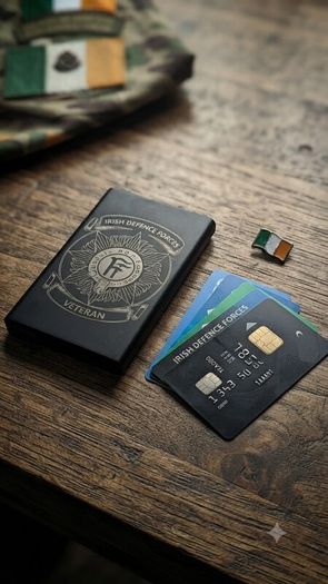 Irish Defence Forces Veteran Slim RFID Card Wallet