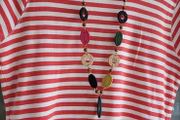 H&amp;M Red &amp; White Striped Top Sz 18UK