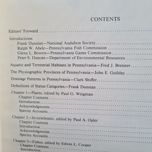The Species Of Special Concern In Pennsylvania.  Edited By Hugh H. Genoways. This Is A Special Publication  Of Carnegie Museum Of Natural  History LARGE VOLUME BOOK.