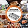 6 Pack Steam Table Pans 20.9 x 12.8 x 3.9 Inch Deep Steam Table Pan Full Size 13L Deep Food Image 3