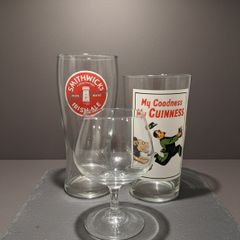 Vintage glasses Glass ware Pint glass Brandy Glass
