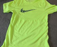 Mens Nike Fluorescent Yellow Sports Top