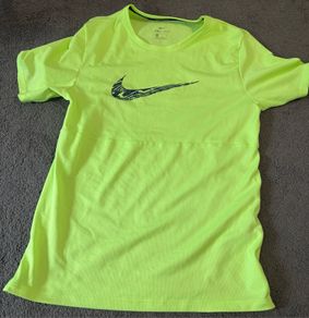 Mens Nike Fluorescent Yellow Sports Top