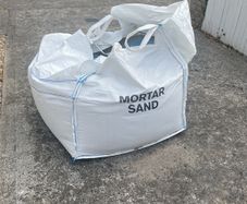 mortar and sand