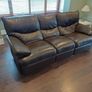 leather reclining sofa and chair Image 3
