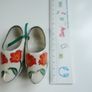 Vintage Miniature Ceramic Painted Wood Shoes Figurine Image 4