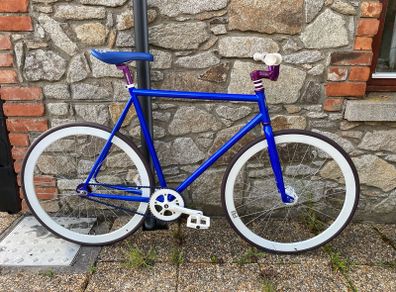 New Funked Up Fixie FixedGear Singlespeed Bicycle - Size 60cm XL to suit a Rider of height 6'1" to 6'4" (186cm to 193cm)