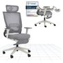 Brand New Office/Gaming Chair, Foldable Backrest for Small Spaces, Flip-up Armrests, Footrest(!) - Grey Image 3