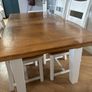 Solid Oak Extendable Dining Table & 4 Chairs Image 2