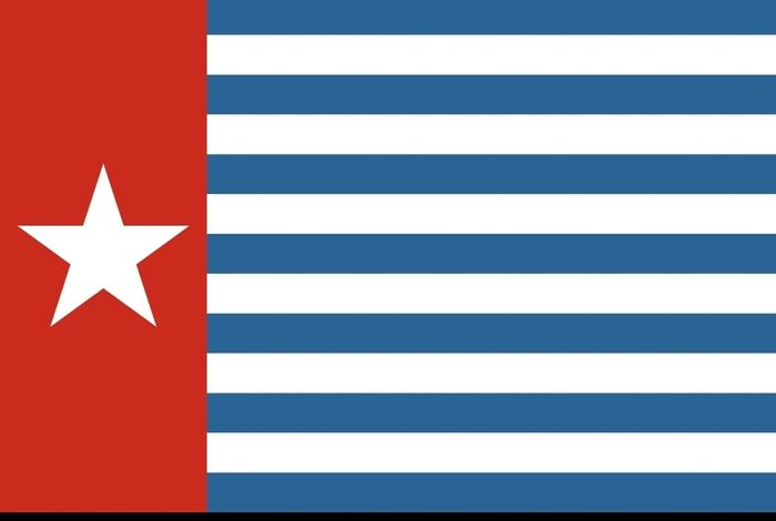 West Papua flag Morning Star FREEPOST