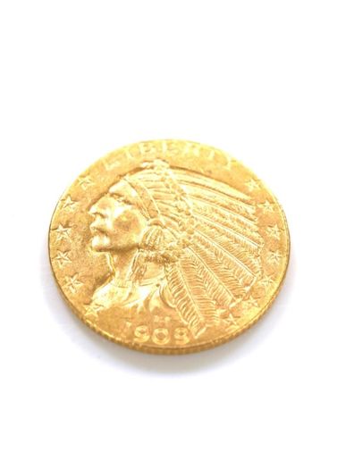 USA 1909 5 Dollars Gold Coin Indian Head