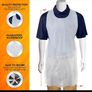 500x White Disposable Apron Waterproof Polythene Plastic Flat Pack Aprons Image 4