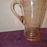 1930's Pink glass hand blown jug Image 2