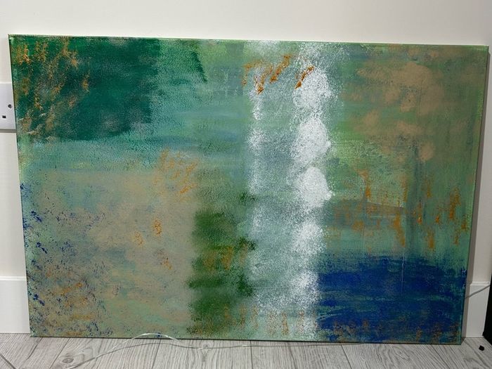Abstract green painting