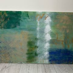 Abstract green painting