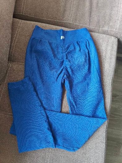Peach Perfect Regular Waist Leggings - Royal Blue  size S