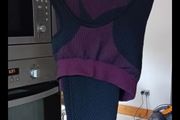ladies 2 piece burgundy workout set