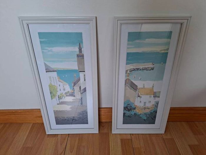 Olivia Allen 2 seascape pictures 63cm x 28cm