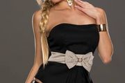 black corset with bow size uk 8 and 10
