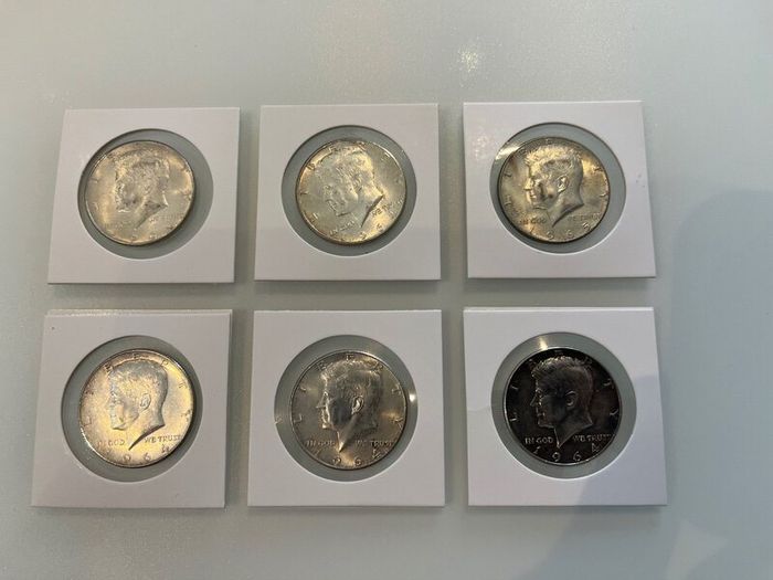 1964 Silver US Kennedy Half Dollar Coins for Sale