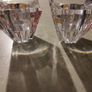 Lovely Tipperary Lead Crystal Cut Glass Pair of INFINITY Votive Candle Holders Image 4