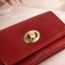 Premium Genuine Leather Wallet for Women Stylish Red Clutch Wallet with Button Closure Image 8