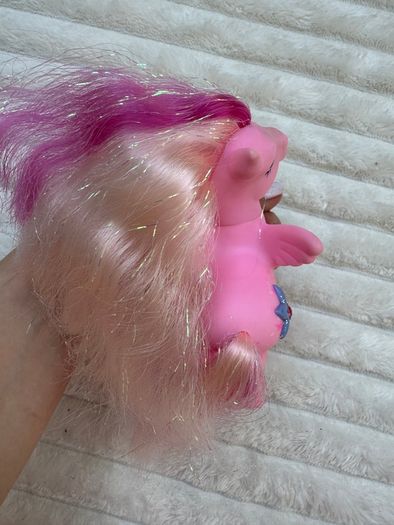 My Little Pony G3 Hidden Treasure Pegasus Pink Glitter Jewel 2004 Dirty Used Please see photos