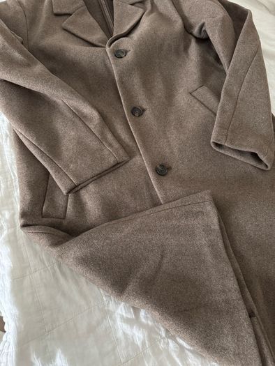 H&M Wool-blend coat - Dark beige