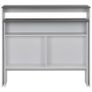 Bar Table with 2 Table Tops White and Grey 130x40x120 cm Image 4