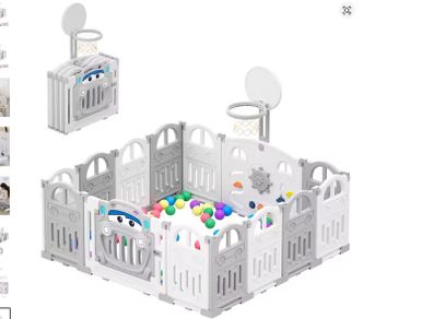 Playpen HDPE Plastic with Basketball Hoop and Balls