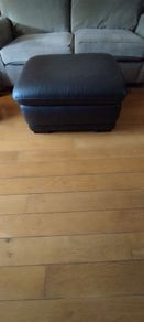 leather footstool