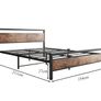 King Size Bed Frame with Wooden Headboard Image 7